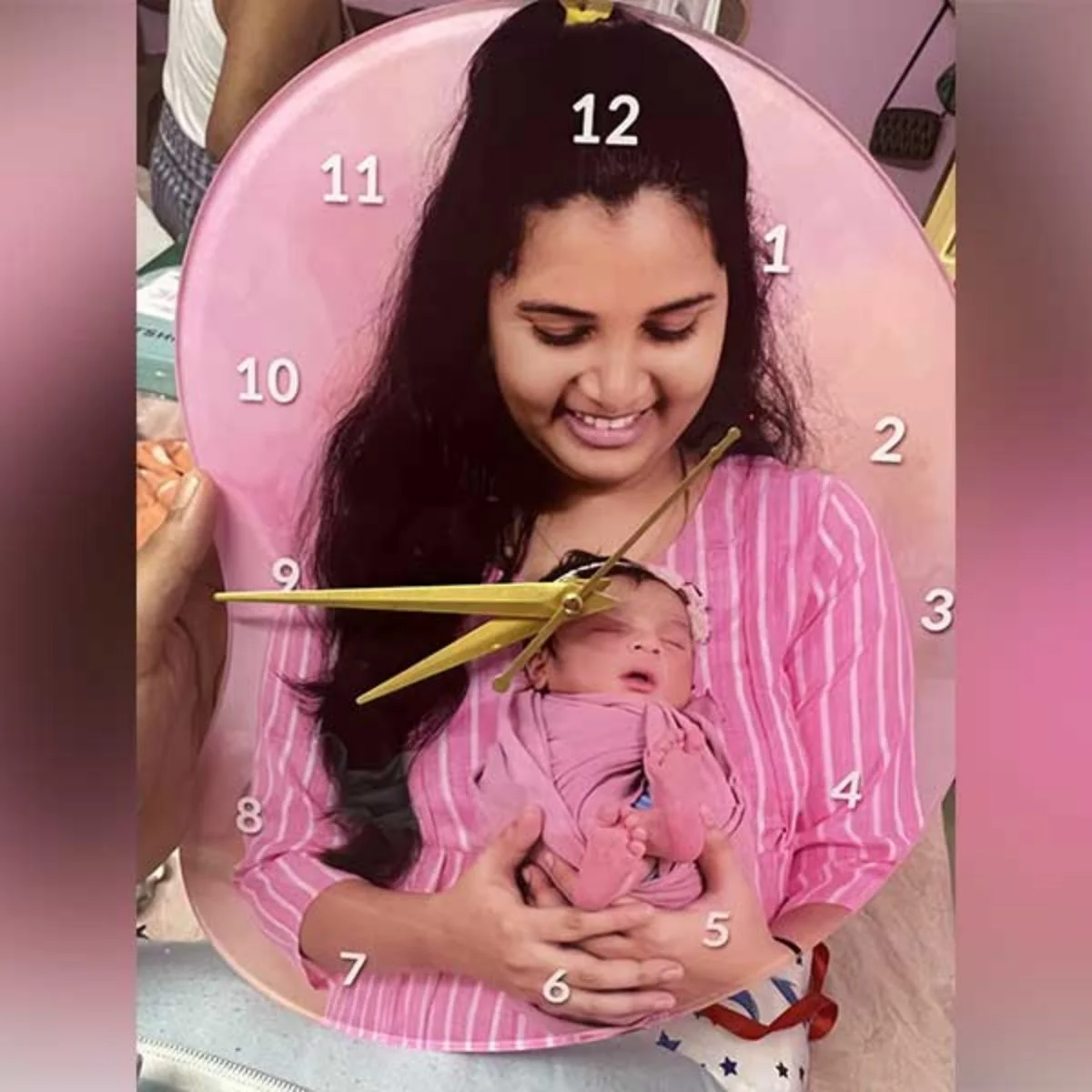 Personalized Photo Acrylic Hanging Wall Clock Gift For Family - Image 7