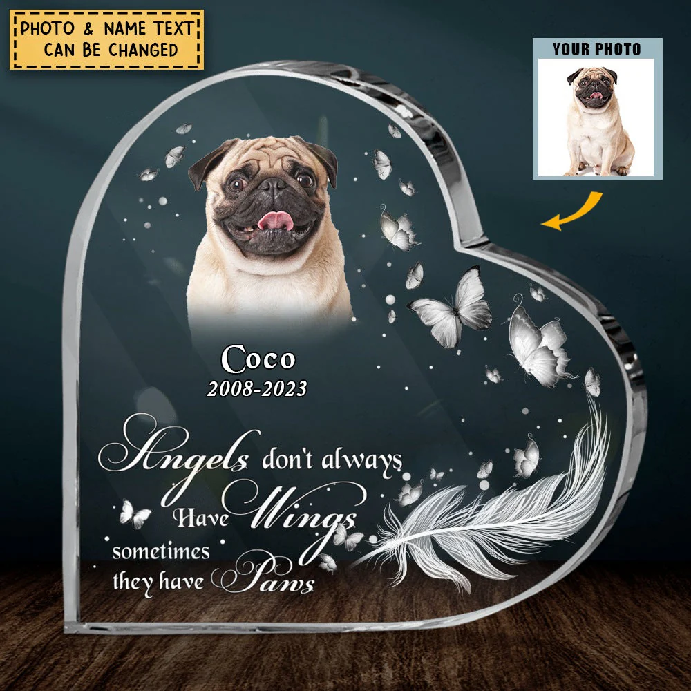 Personalized Photo Acrylic Heart Plaque Memorial Gift Idea Gift for Family - Image 2