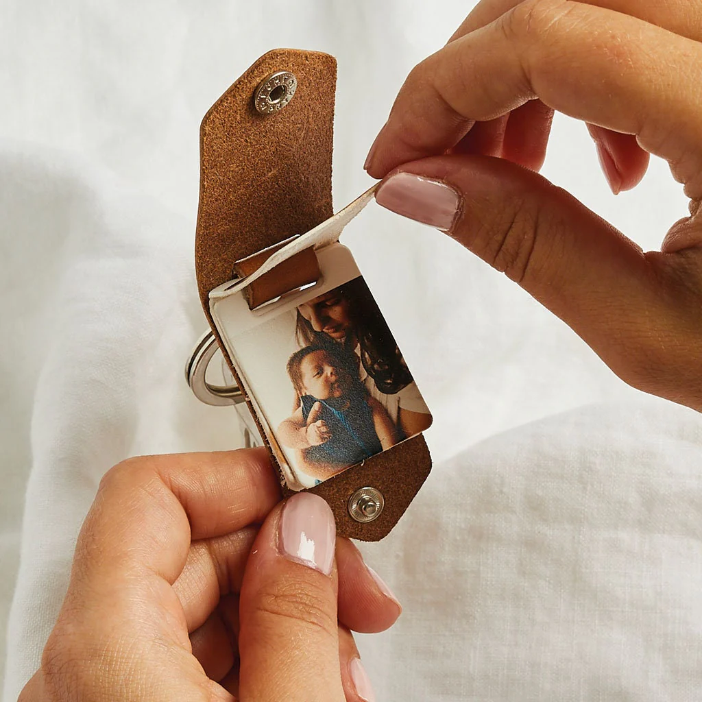 Personalized Photo Album Leather Keychain Gift For Family, Friend, Couple - Image 2