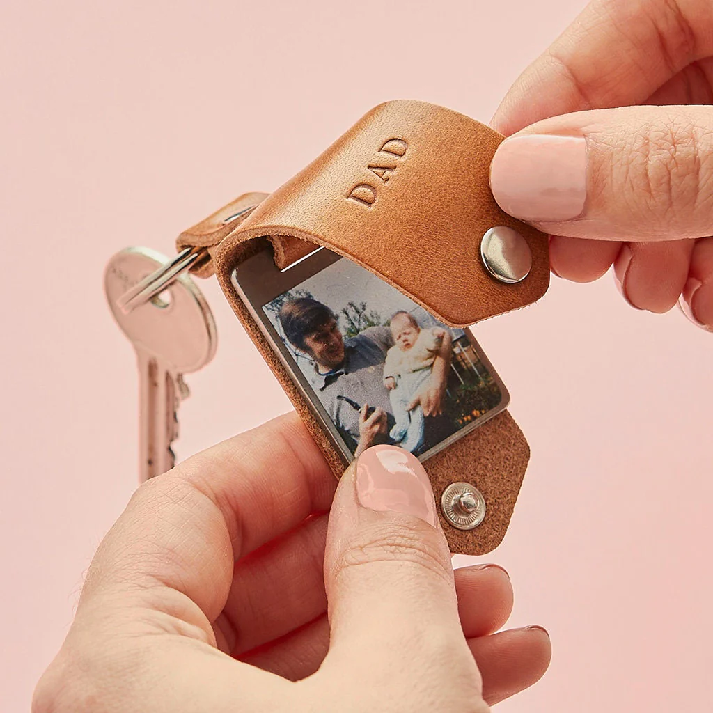 Personalized Photo Album Leather Keychain Gift For Family, Friend, Couple - Image 3