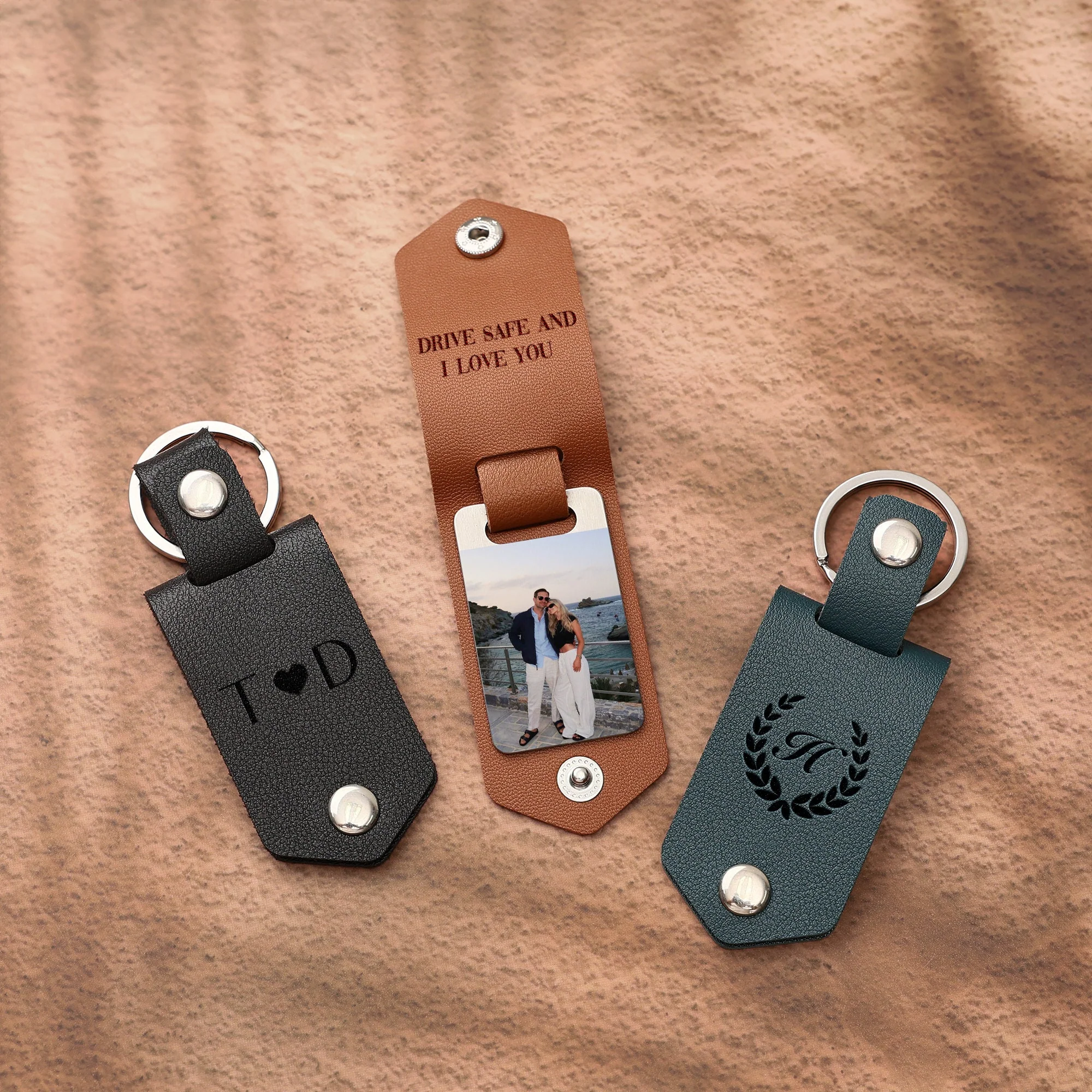 Personalized Photo Album Leather Keychain Gift For Family, Friend, Couple - Image 5