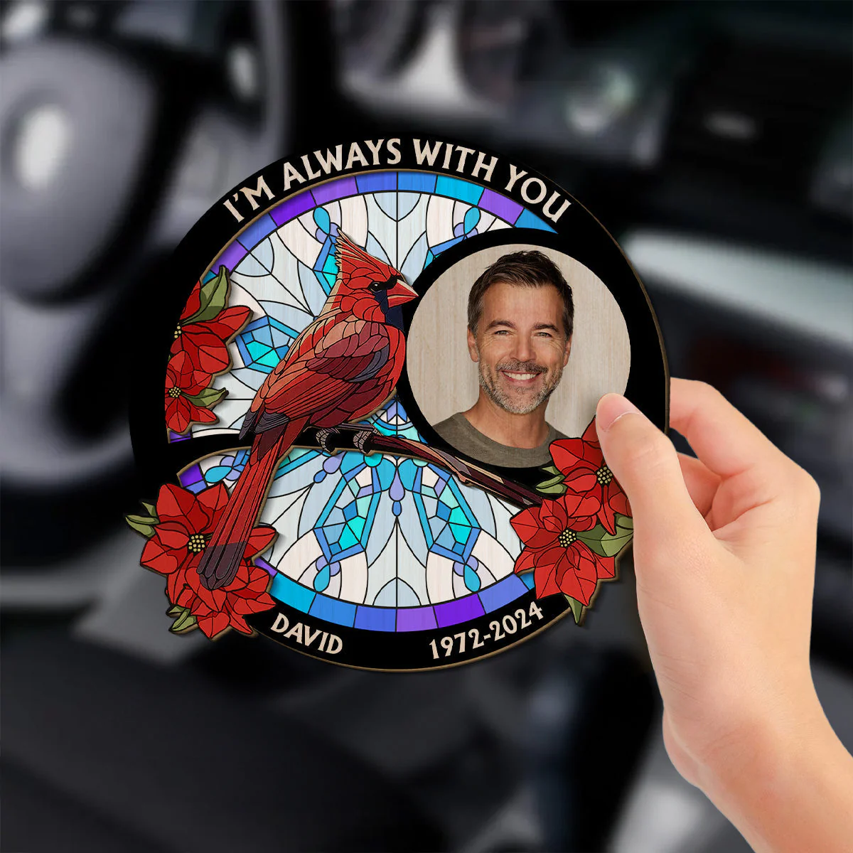 Personalized Photo Car Visor Clip - Loving Memory Forever In My Heart - Image 2