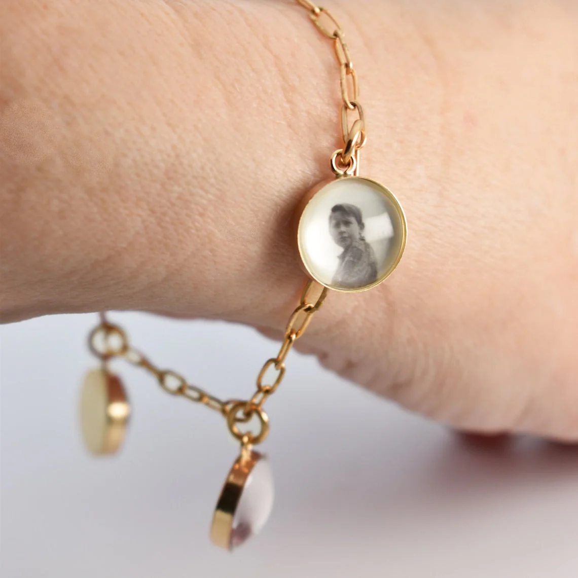 Personalized Photo Charm Bracelet Gift For Pet Lover, Family Members - Image 3