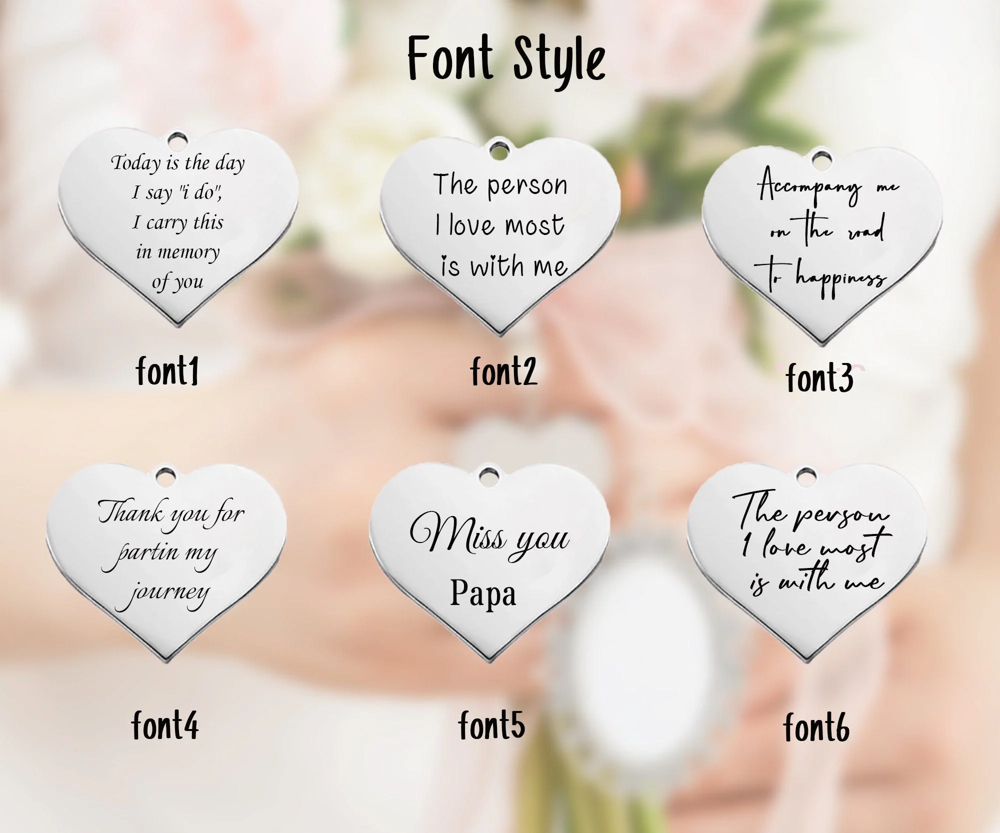 Personalized Photo Charm for Bridal Memorial Bouquet Charm Pendant - Image 11