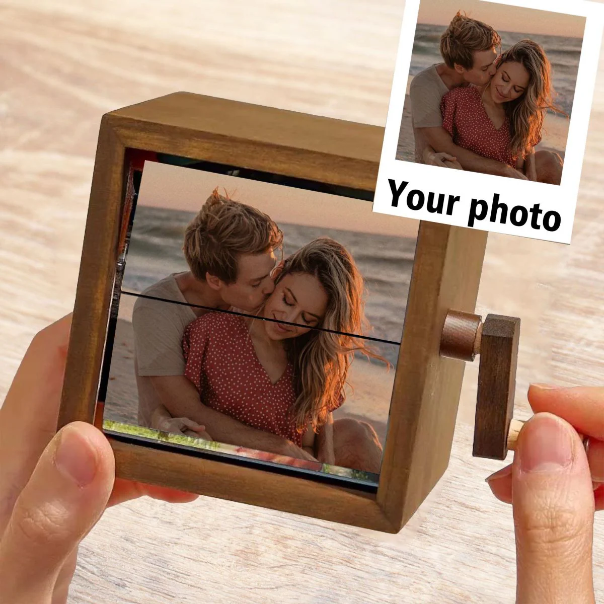 Personalized Photo Flip Book Frame Animation Machine Mechanical Hand-cranked Flip Book Box Album - Image 2