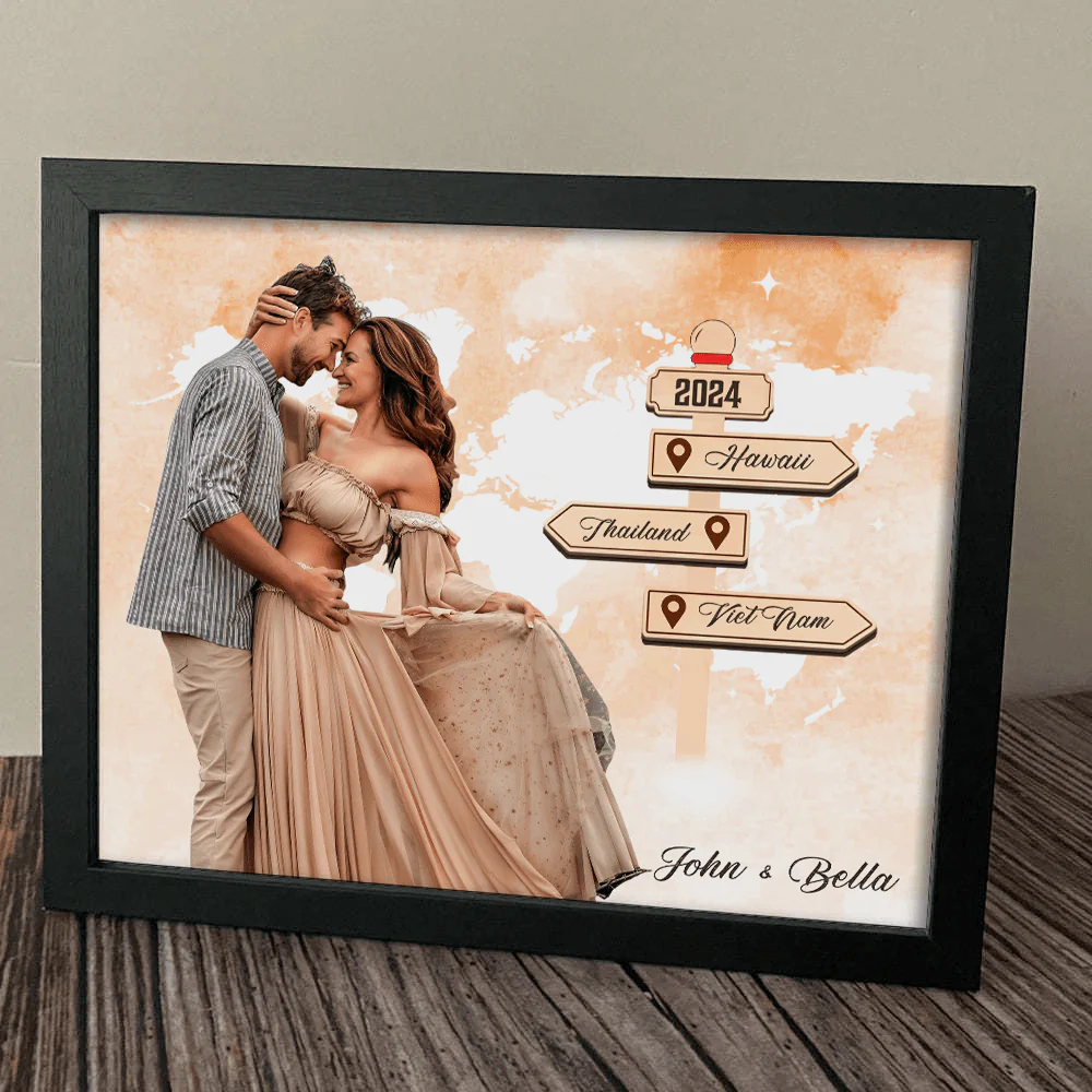 Personalized Photo Frame I Need You Travel Adventure Together For Couple - Image 5