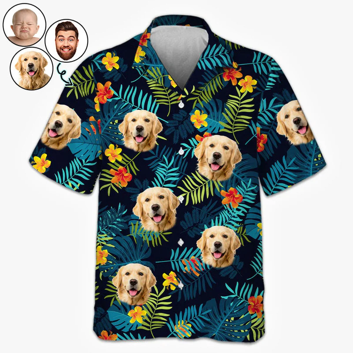Personalized Photo Hawaiian Beach Shirt - Image 6