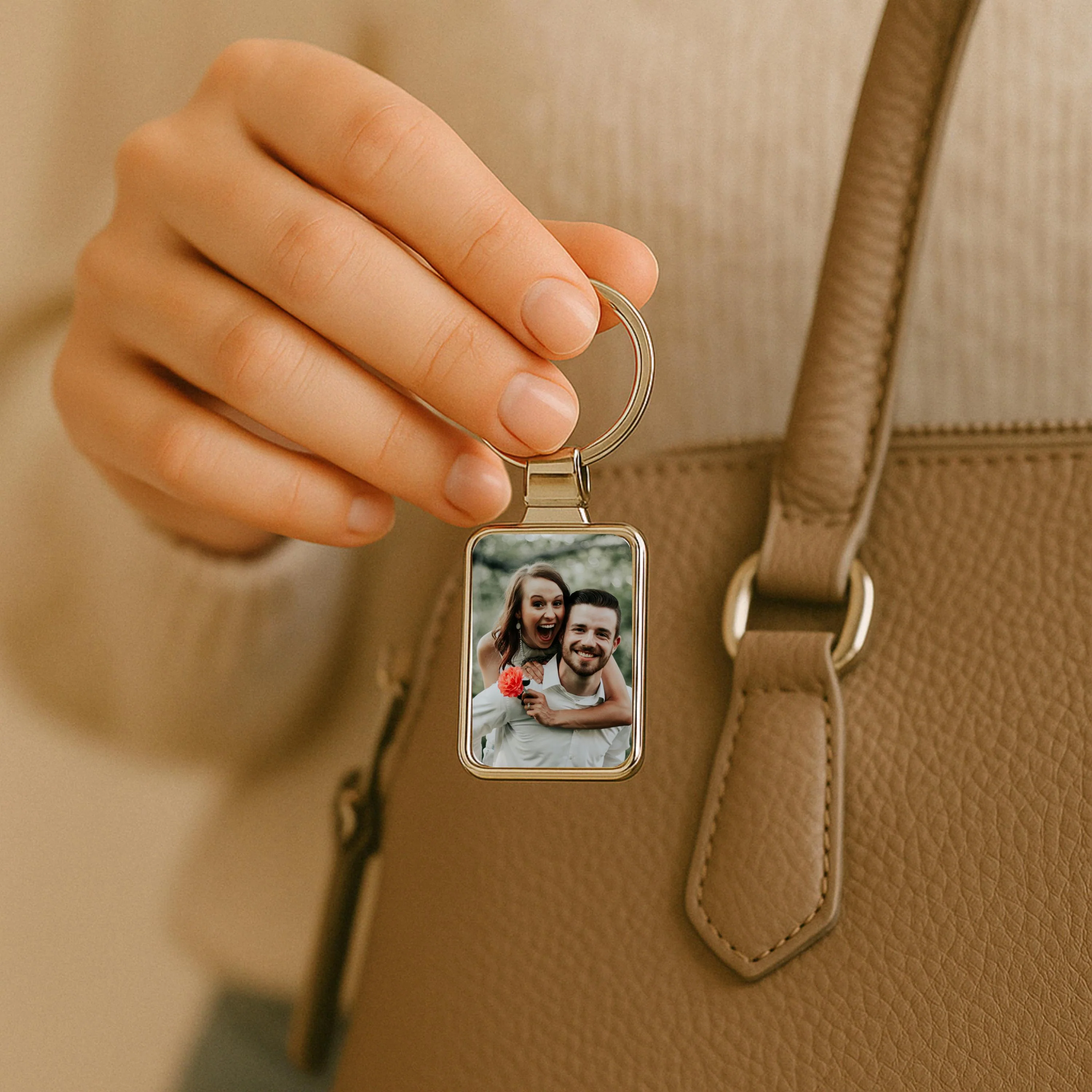 Personalized Photo Keychain Anniversary Gift, Unique Couples Gift - Image 5