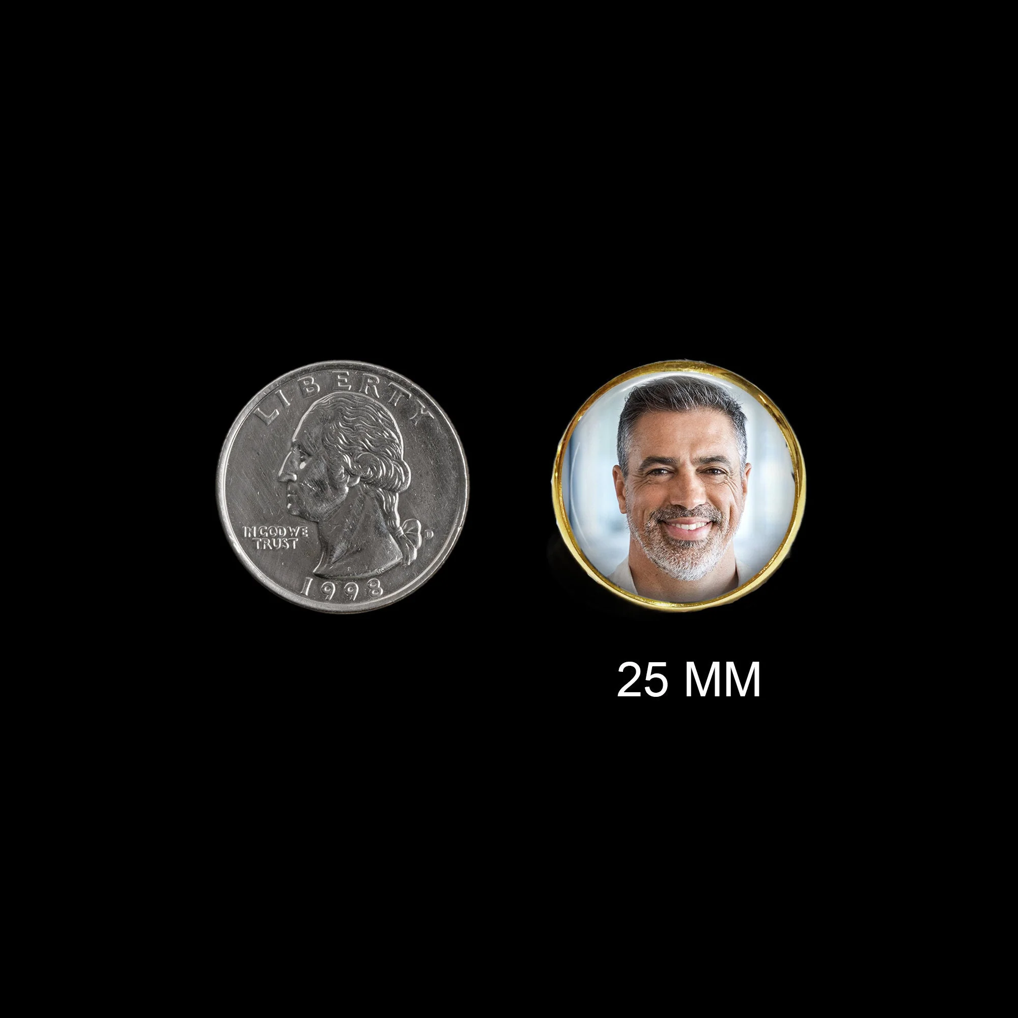 Personalized Photo Lapel Pin-Memorial Service, Funeral Keepsake, Bereavement Loss Gift - Image 2