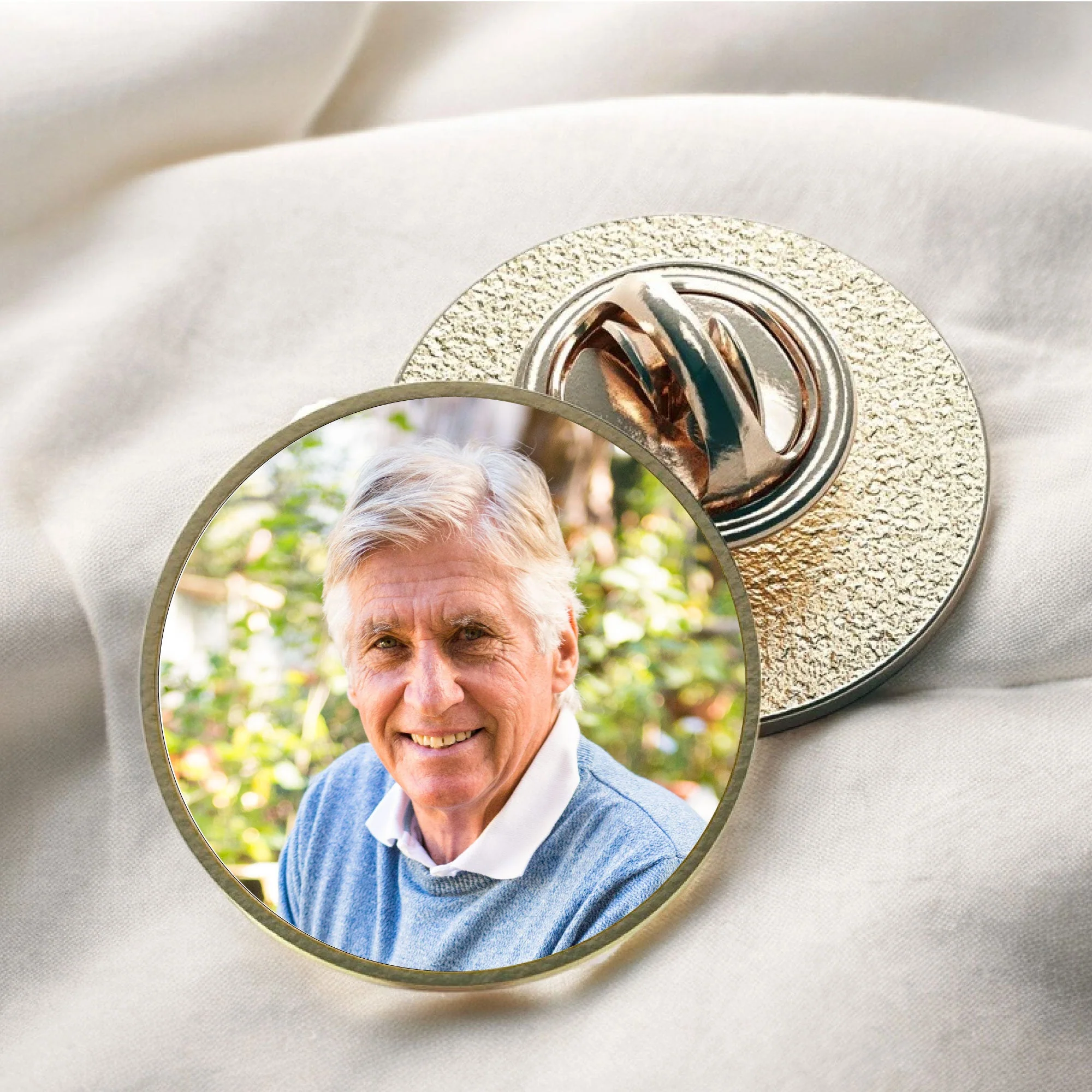 Personalized Photo Lapel Pin-Memorial Service, Funeral Keepsake, Bereavement Loss Gift - Image 3