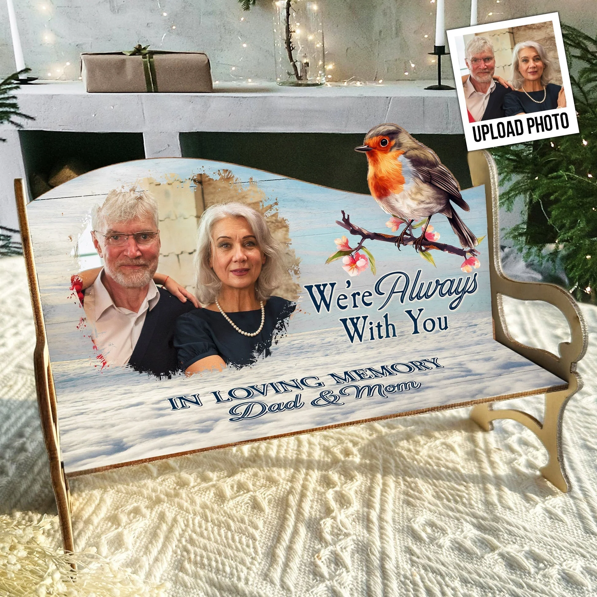 Personalized Photo Memorial Bench  Gift - I'm Always With You - Image 2