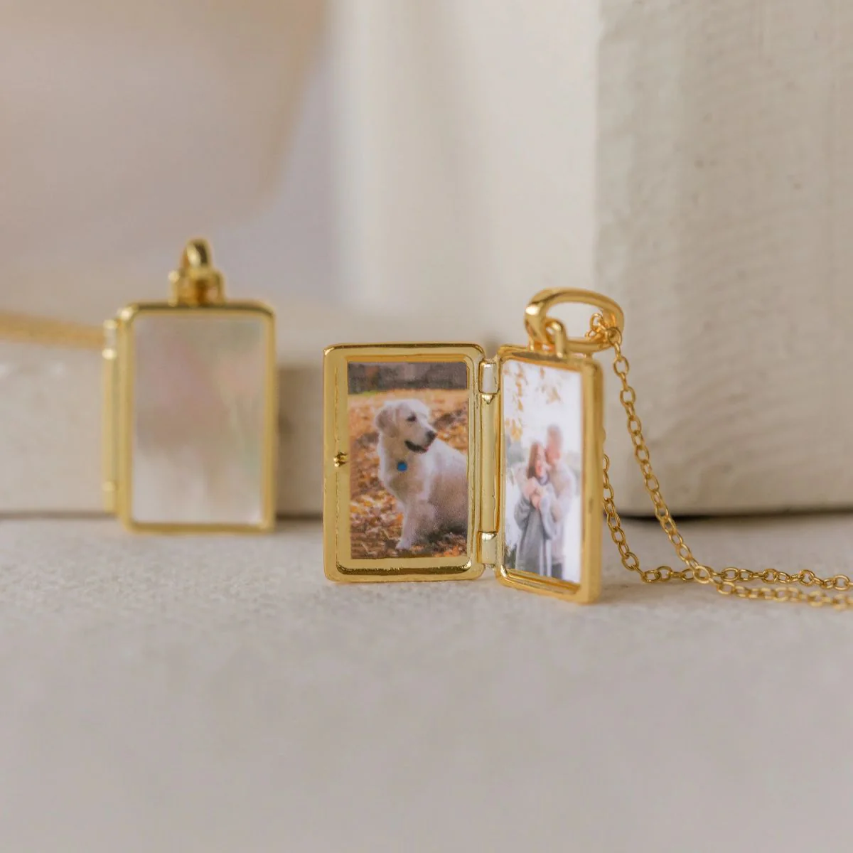 Personalized Photo Pearl Locket Necklace - Image 5