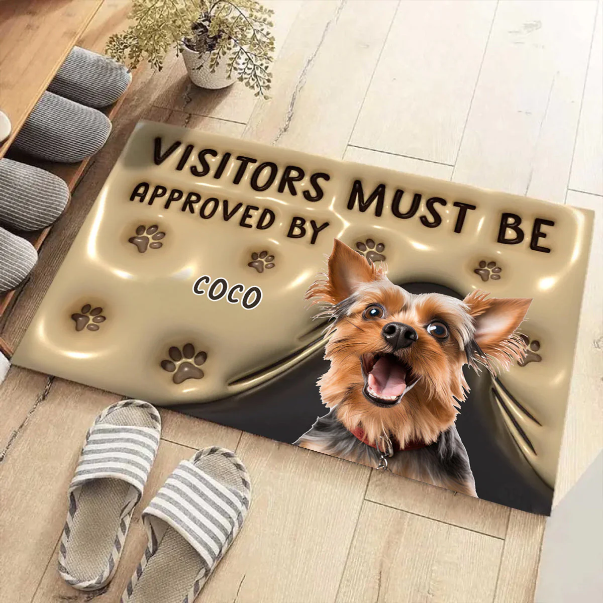 Personalized Photo Visitors Must Be Approved By This Dog/Cat Door Mat - Image 4