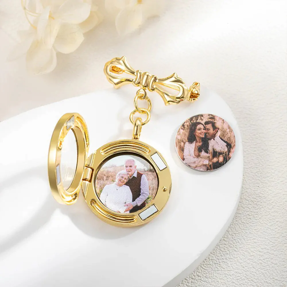 Personalized Photo Wedding Lapel Pin, Bridal Bouquet Charm Pendant - Image 11