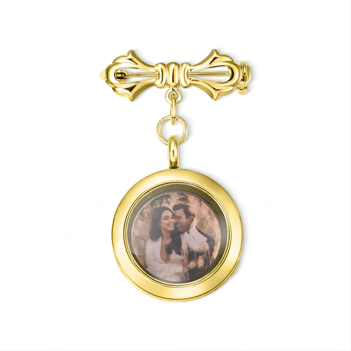 Personalized Photo Wedding Lapel Pin, Bridal Bouquet Charm Pendant - Image 16