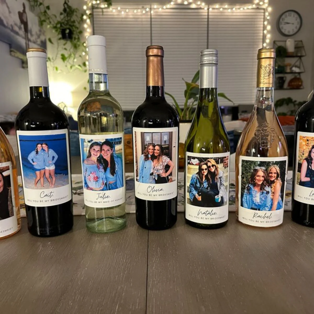 Personalized Photo Wine Labels Party Decoration - Image 3