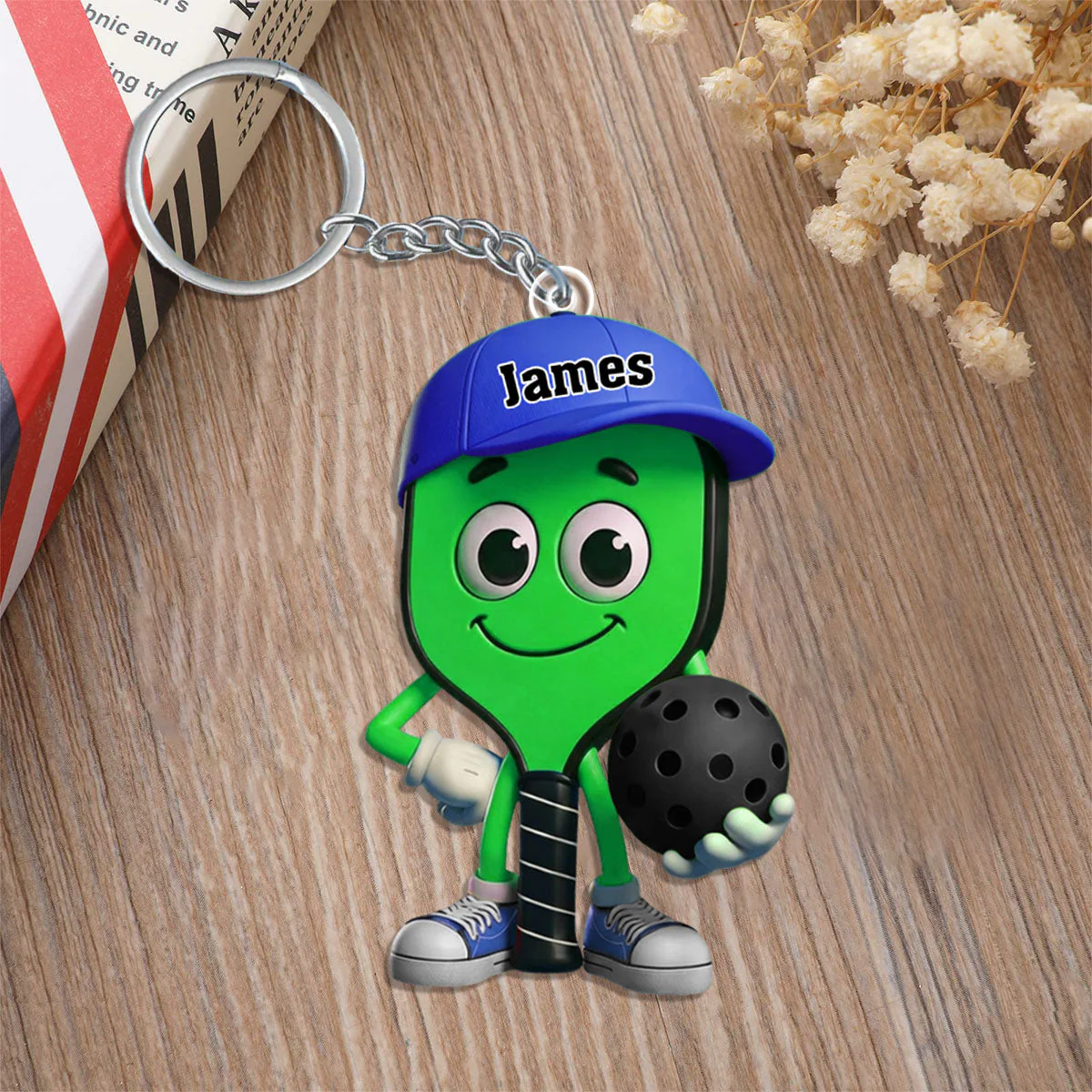 Personalized Pickleball Acrylic Keychain, Gift for pickleball lovers - Image 3