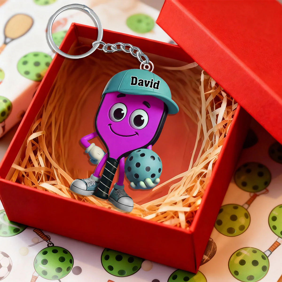 Personalized Pickleball Acrylic Keychain, Gift for pickleball lovers - Image 4