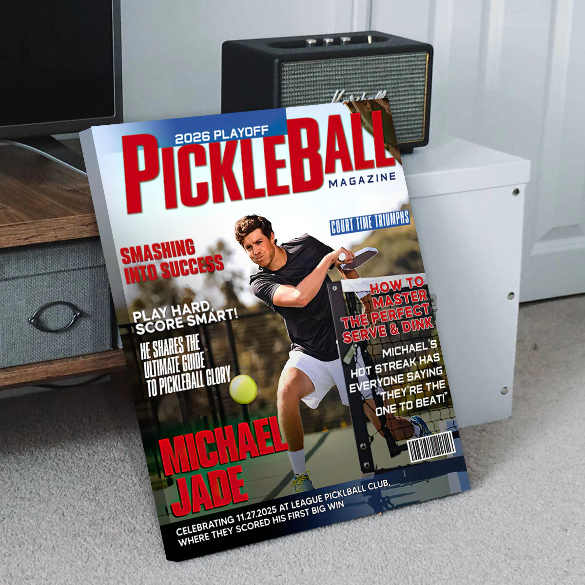 Personalized Pickleball Magazine Cover, Custom Sport Magazine Cover, Pickleball Player Gift, Unique Gifts For Pickleball Player - Image 4