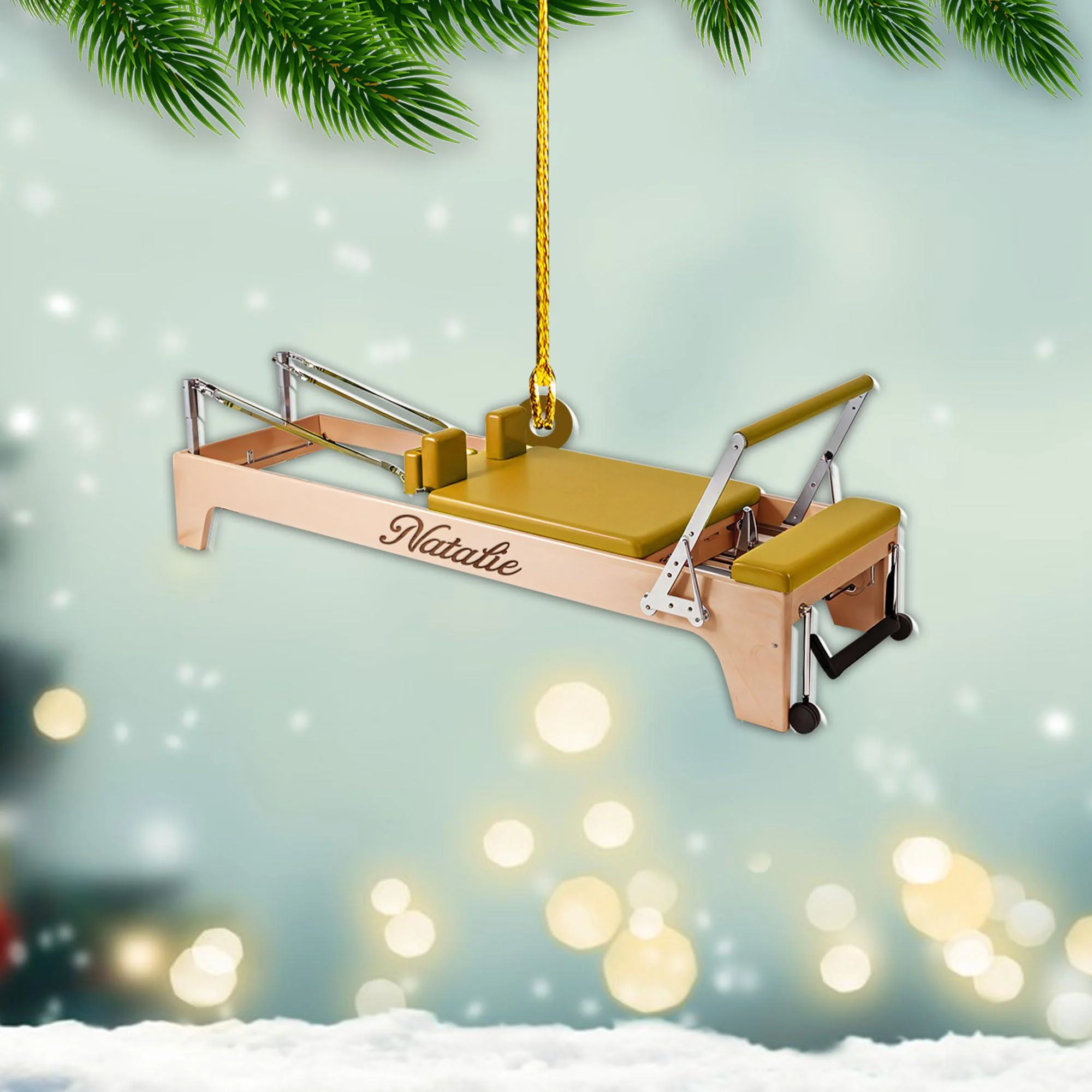 Personalized Pilates Equipment Xmas Ornament, Pilates Art, Colleague Gifts, Pilates Equipment Ornament - Image 7