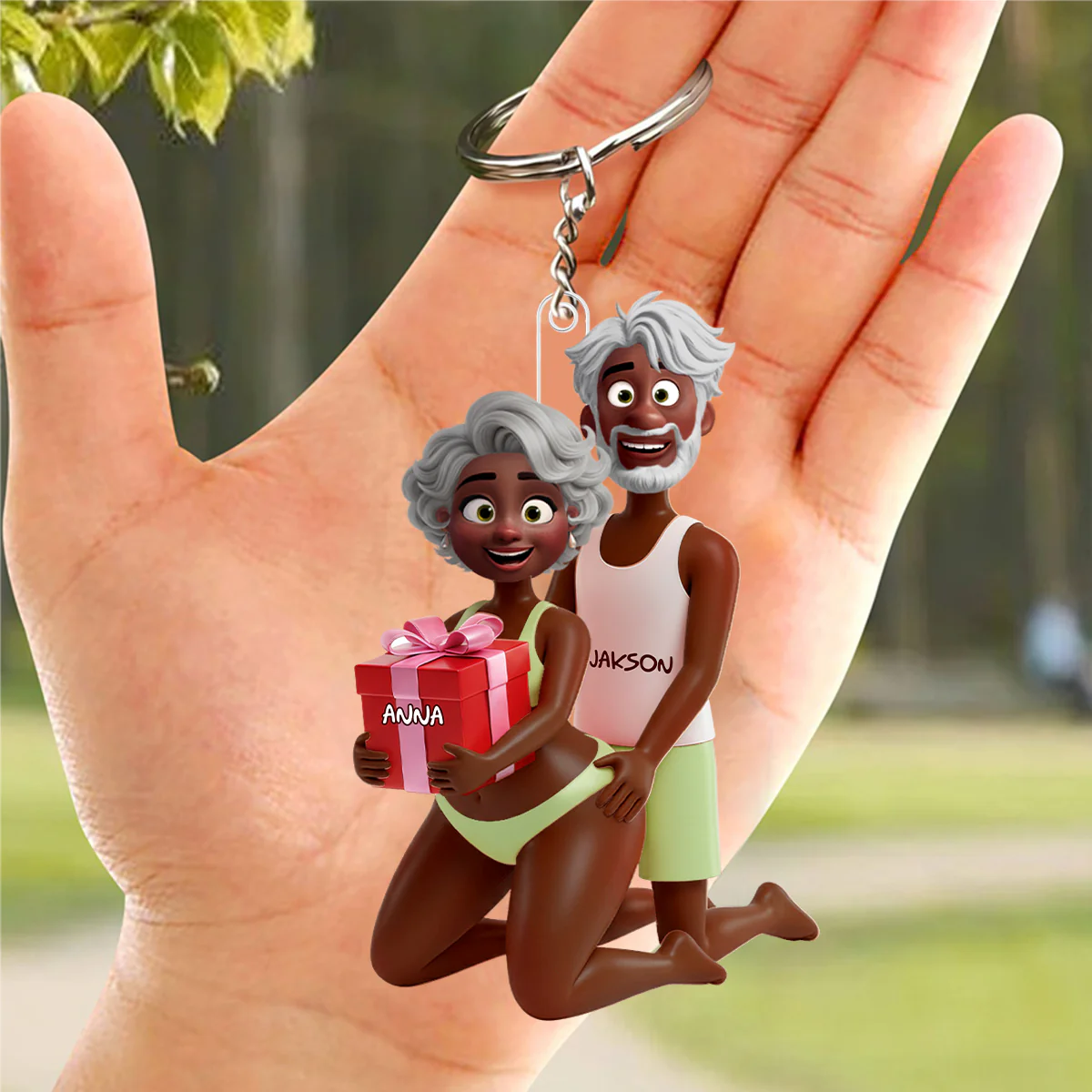 Personalized Playful Couple Acrylic Keychain Gifts For Couples - Image 4