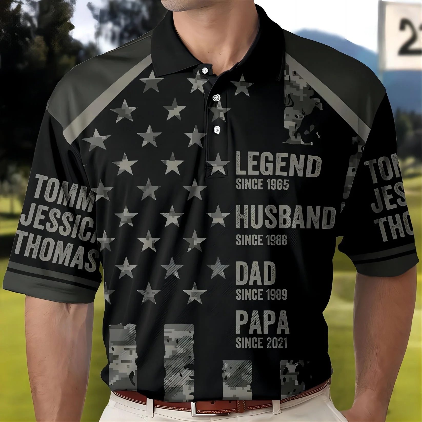 Personalized Polo Shirt - Legend, Husband, Dad, Papa - Image 3