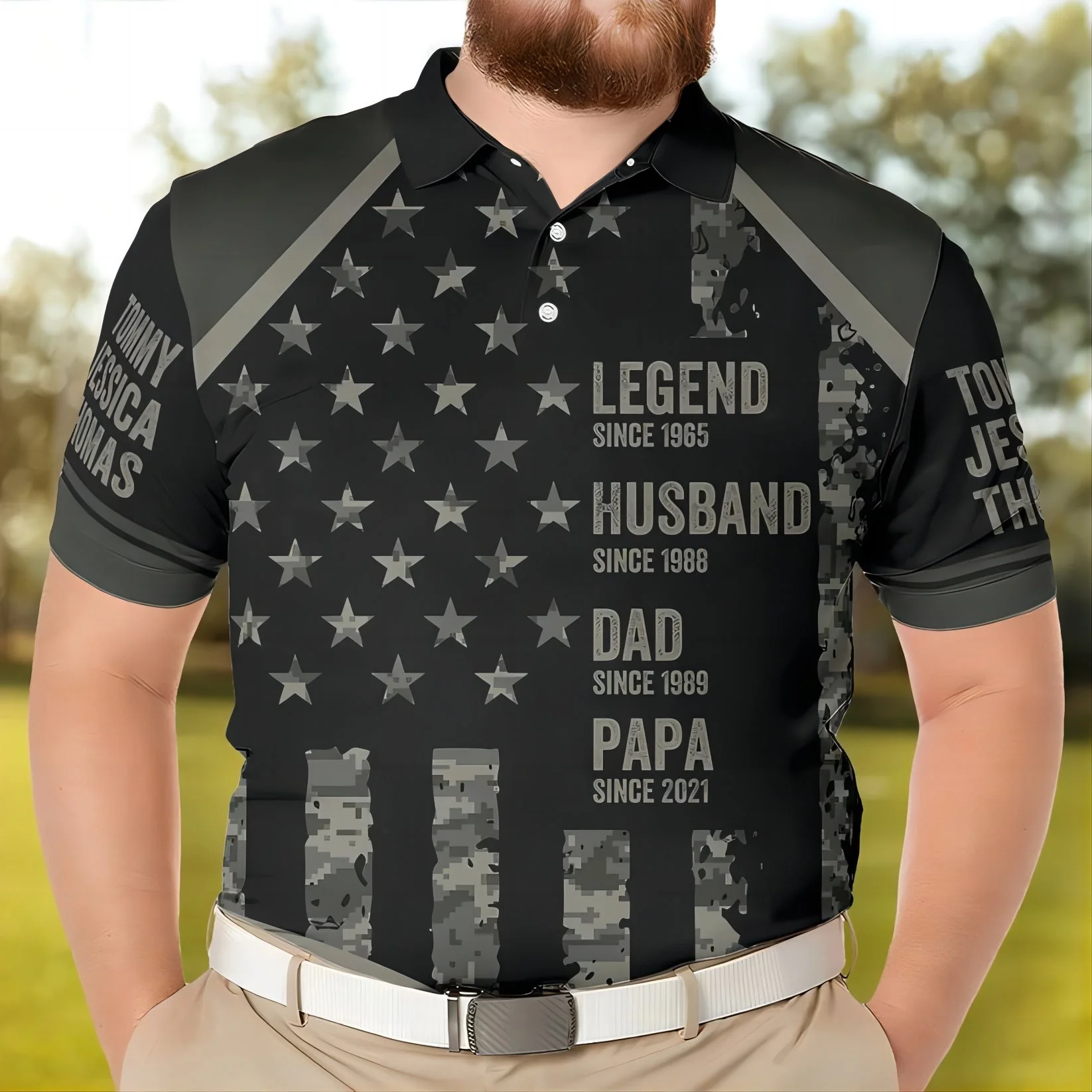Personalized Polo Shirt - Legend, Husband, Dad, Papa - Image 4