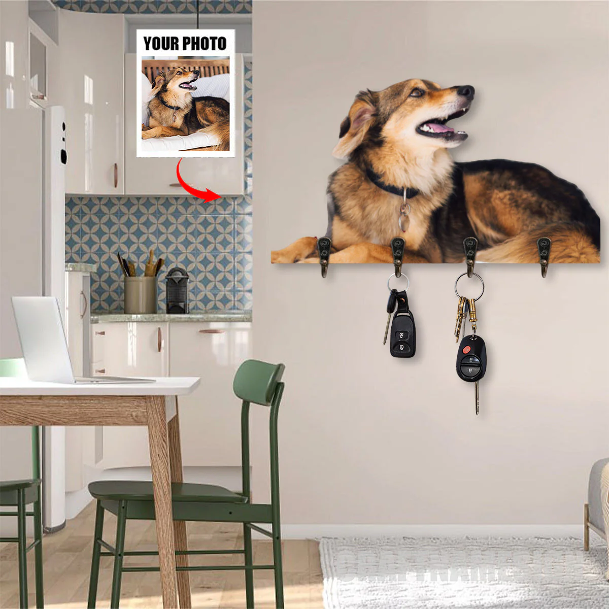 Personalized Portrait Family Key Hook Holder Gift For Pet Lover - Image 6