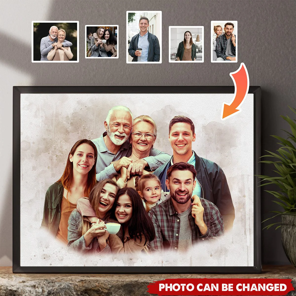Personalized Poster-Add to photo, add someone to photo, photo family poster, memorial poster - Image 6