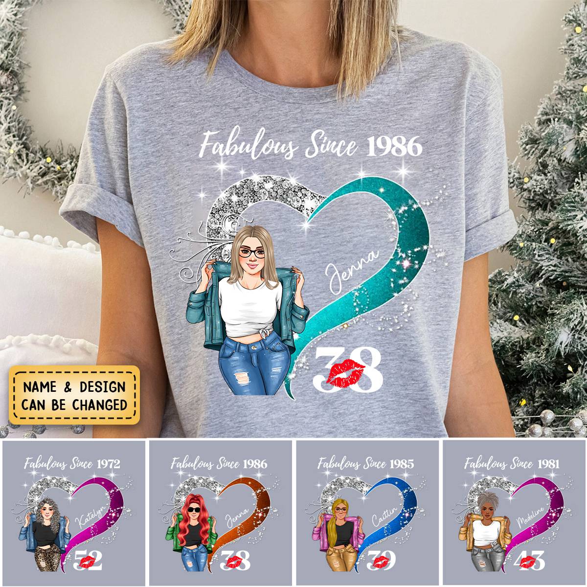 Personalized Pure Cotton T-shirt - Fabulous Since - Loving Gift For Wife, Mom, Bestie, Sister - Image 3