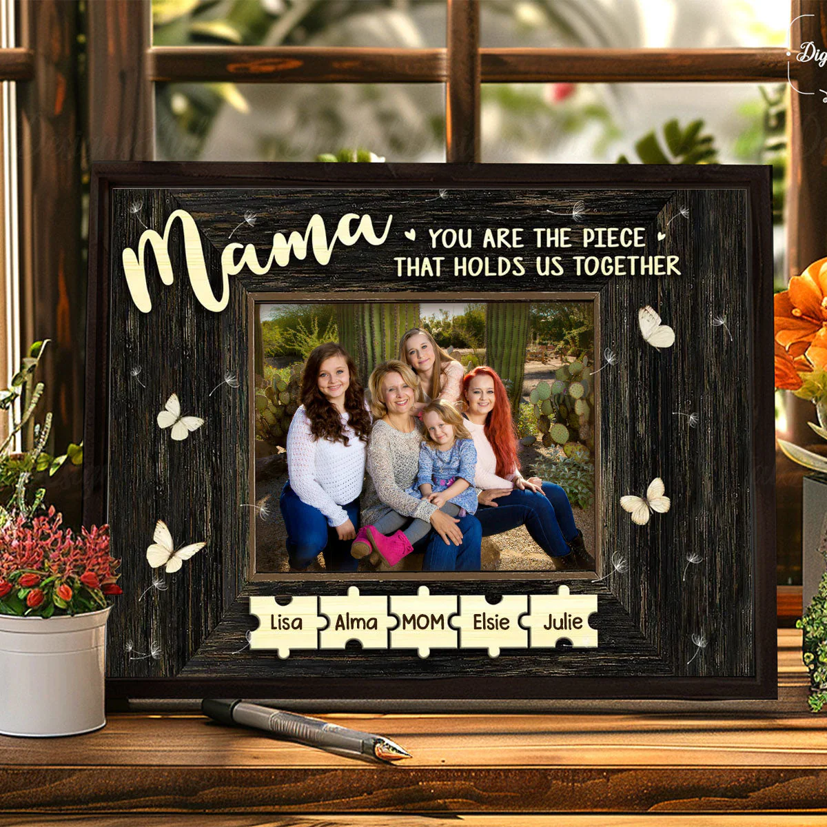 Personalized Puzzle Piece Canvas Poster-Mama,You Are The Piece That Holds Us Together - Image 2