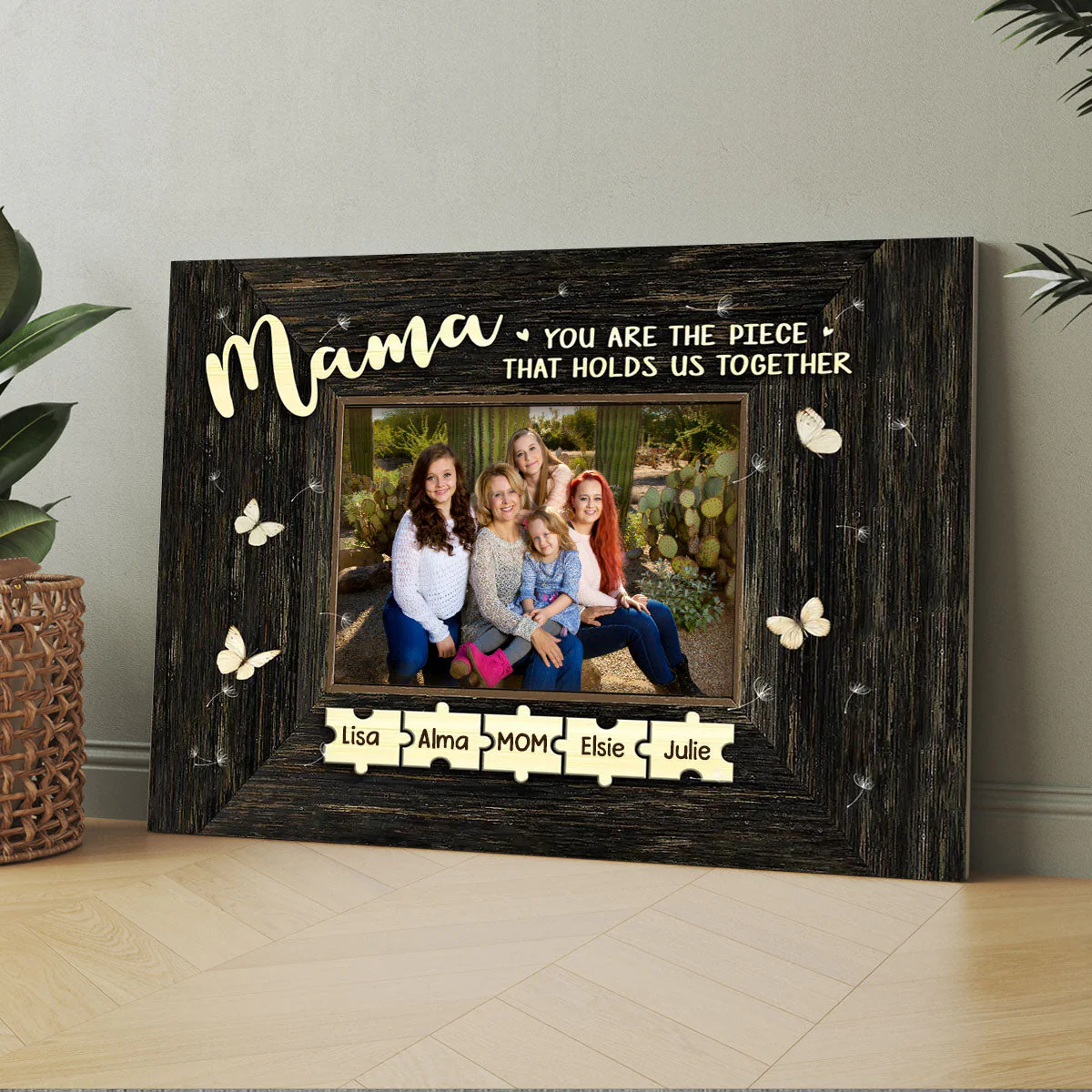 Personalized Puzzle Piece Canvas Poster-Mama,You Are The Piece That Holds Us Together - Image 4