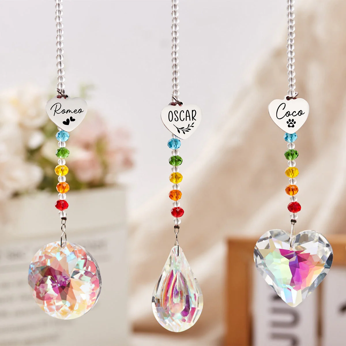 Personalized Rainbow bridge pet Sun catcher-Memorial Gift,dog/cat/pet remembrance - Image 10