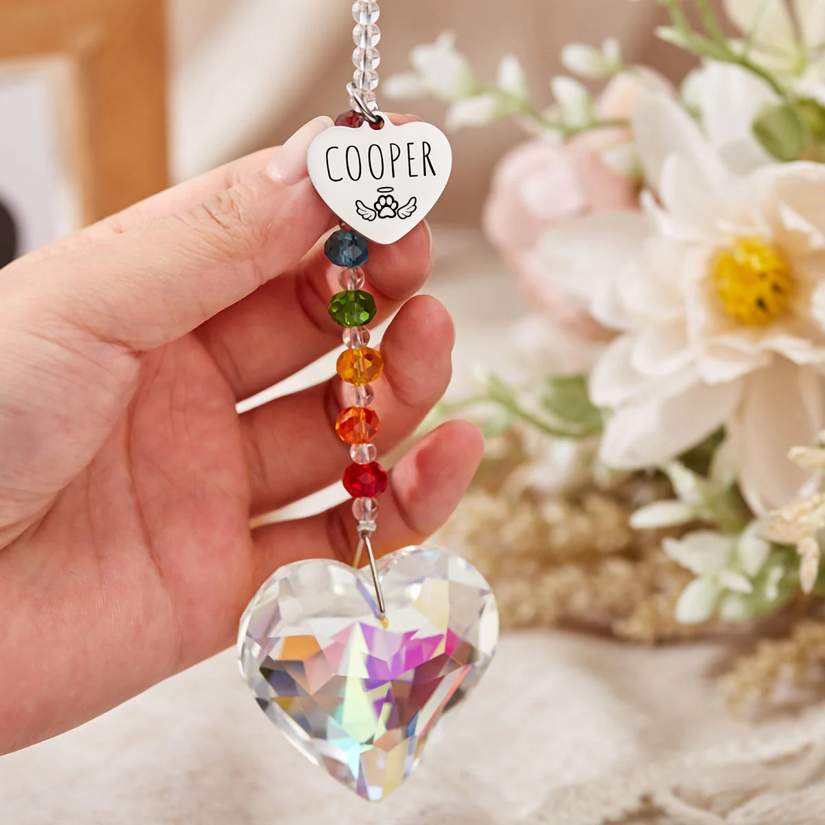 Personalized Rainbow bridge pet Sun catcher-Memorial Gift,dog/cat/pet remembrance - Image 2