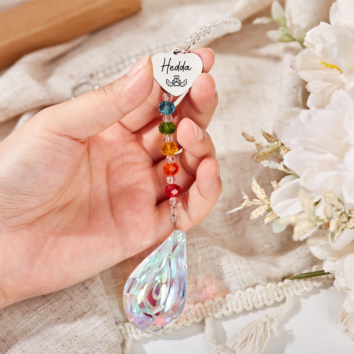 Personalized Rainbow bridge pet Sun catcher-Memorial Gift,dog/cat/pet remembrance - Image 7