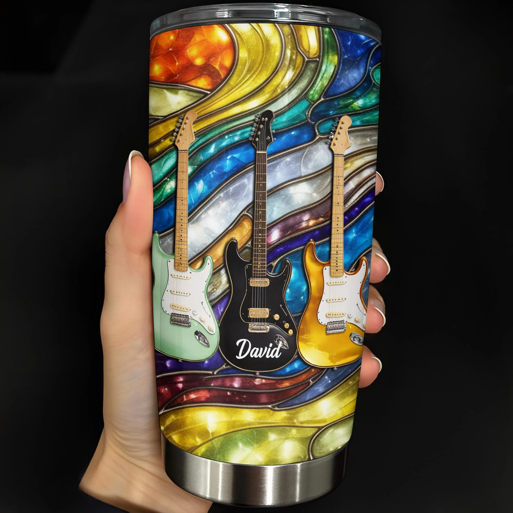 Personalized Rock Your Soul Electric Guitars Tumbler, Gift For Music Lovers - Image 3
