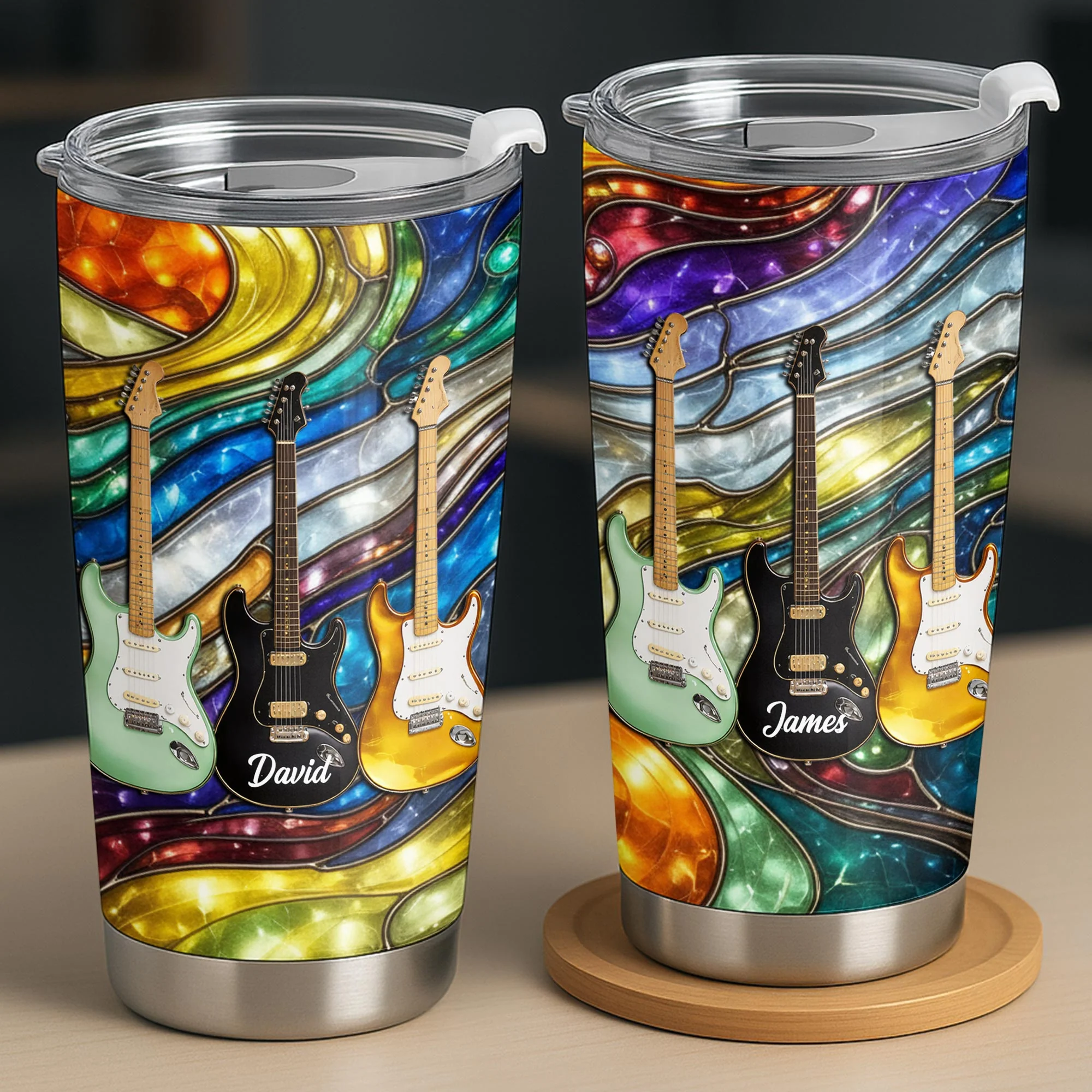 Personalized Rock Your Soul Electric Guitars Tumbler, Gift For Music Lovers - Image 4