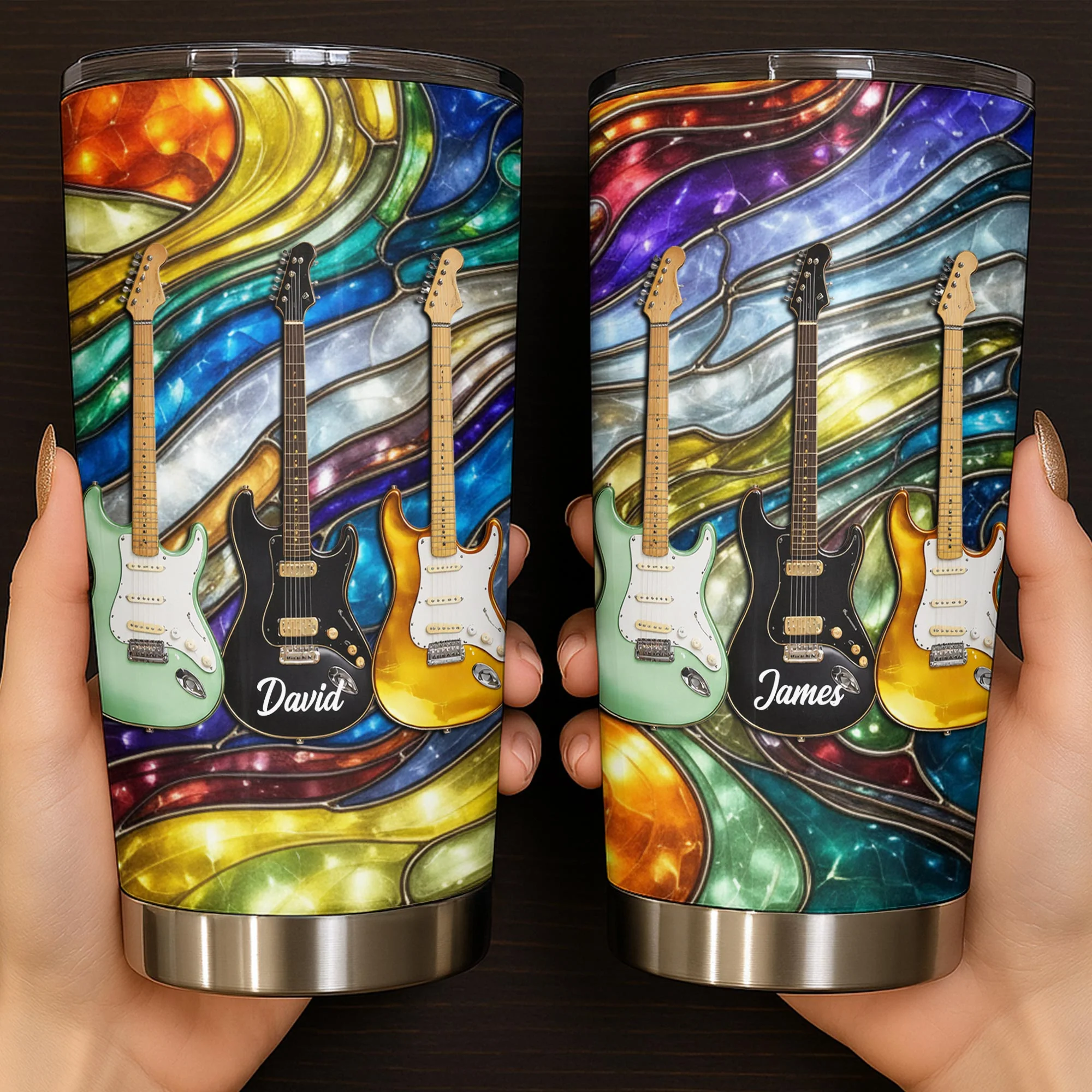 Personalized Rock Your Soul Electric Guitars Tumbler, Gift For Music Lovers - Image 5