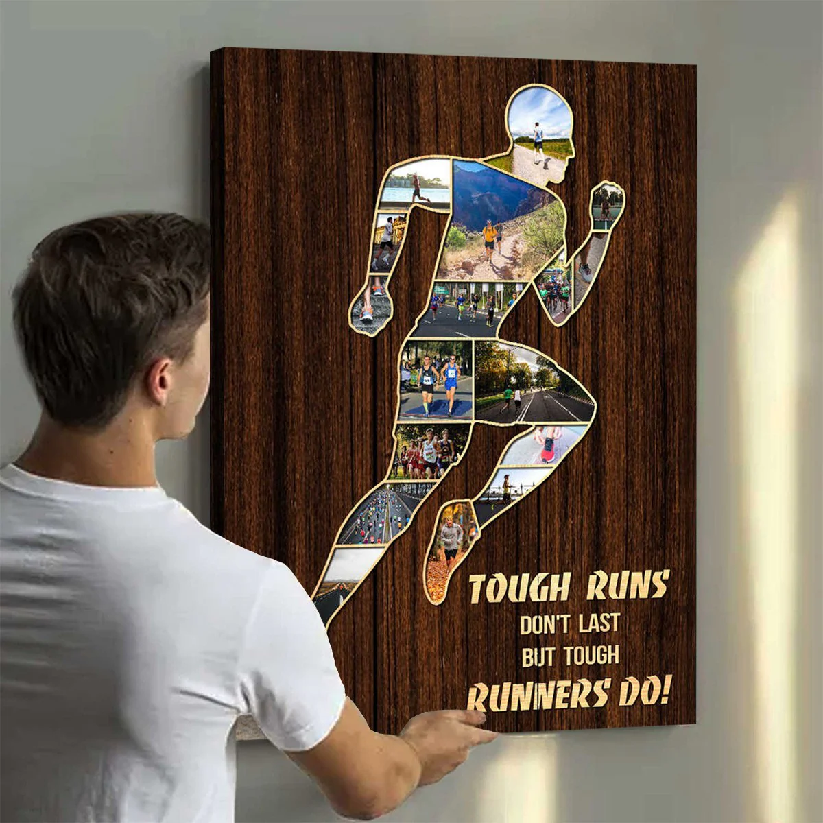 Personalized Runner Photo Collage Poster,Gift For Coach, Running Lovers,Marathon Photo Gift - Image 2