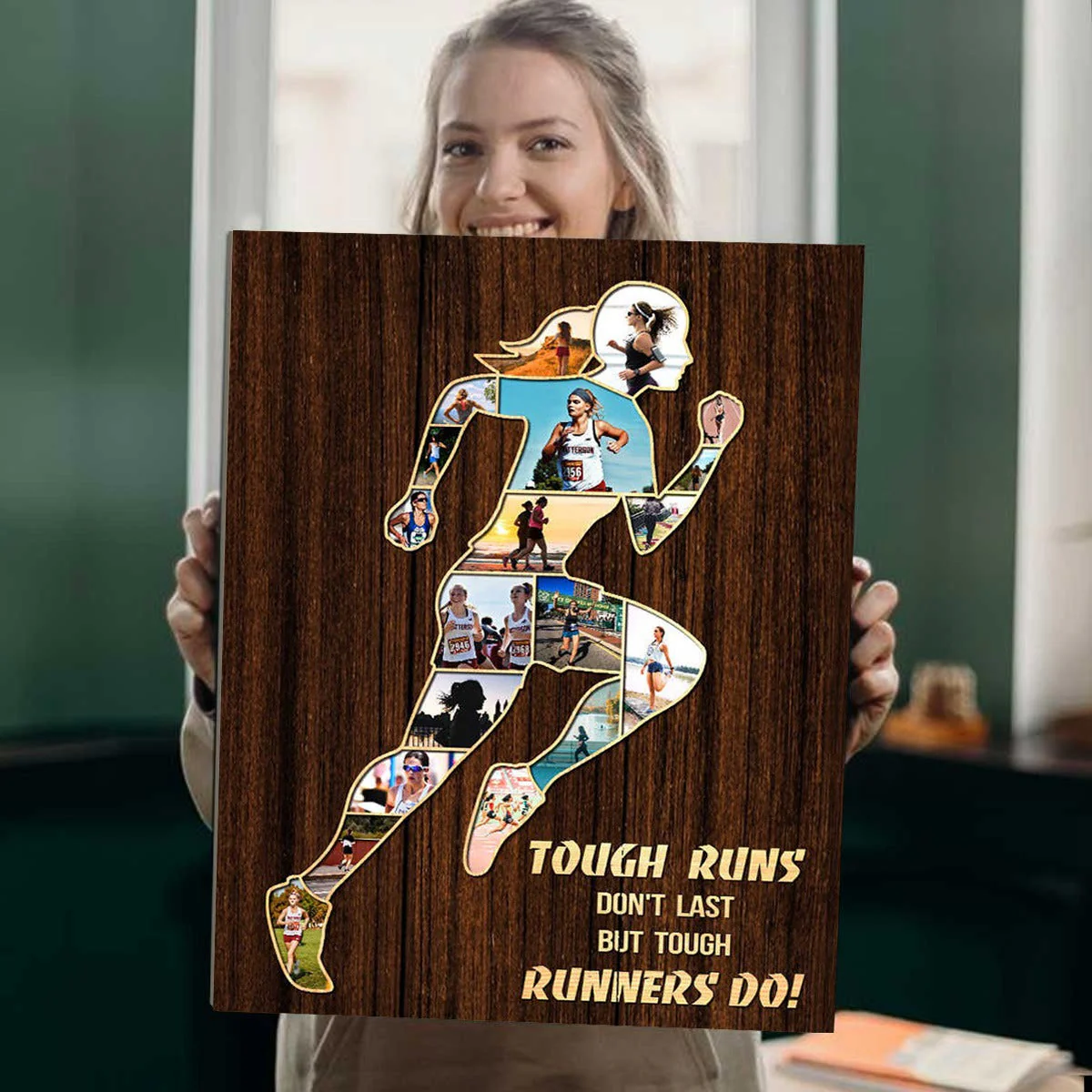 Personalized Runner Photo Collage Poster,Gift For Coach, Running Lovers,Marathon Photo Gift - Image 4
