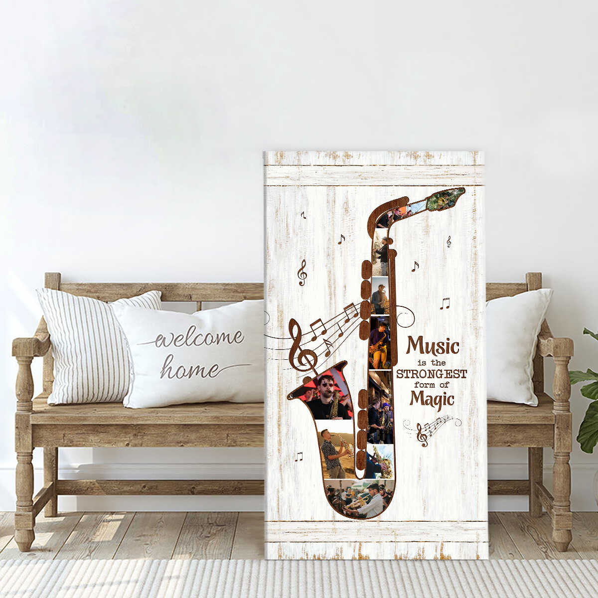Personalized Saxophone Photo Collage Poster Gifts to Musicians - Image 2