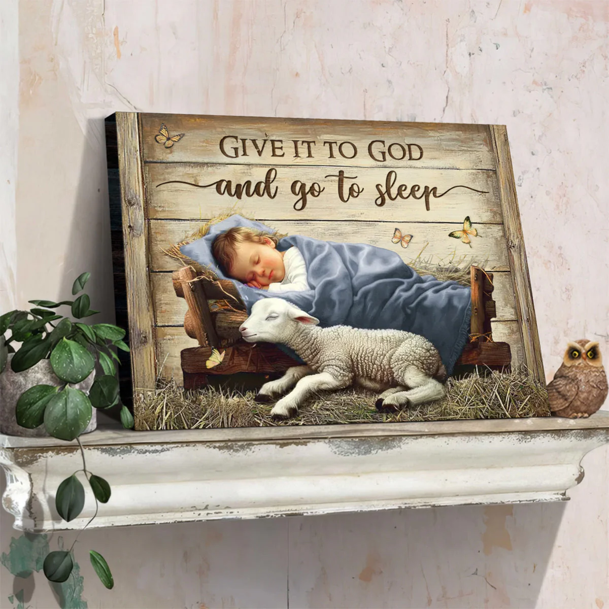 Personalized Sentimental Christian Wall Art Nativity Scene Canvas Poster - Image 3