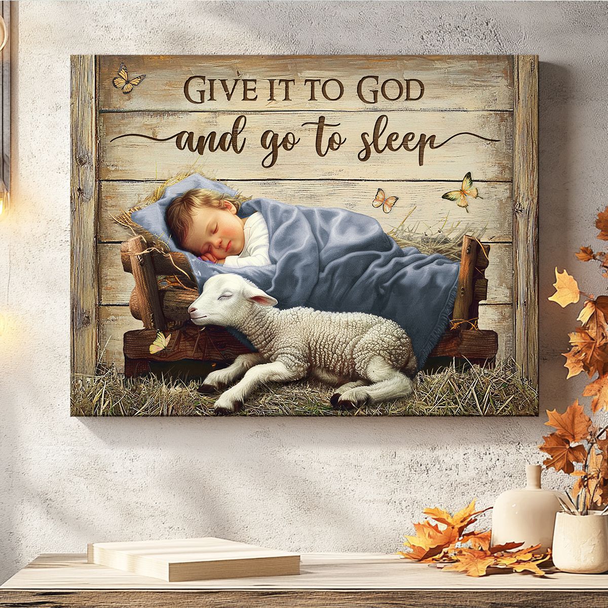 Personalized Sentimental Christian Wall Art Nativity Scene Canvas Poster - Image 6