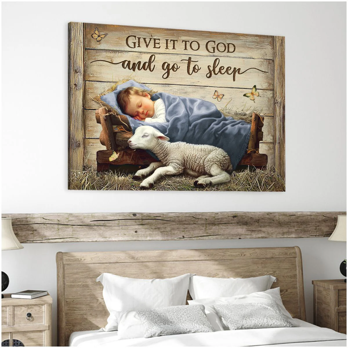 Personalized Sentimental Christian Wall Art Nativity Scene Canvas Poster - Image 7