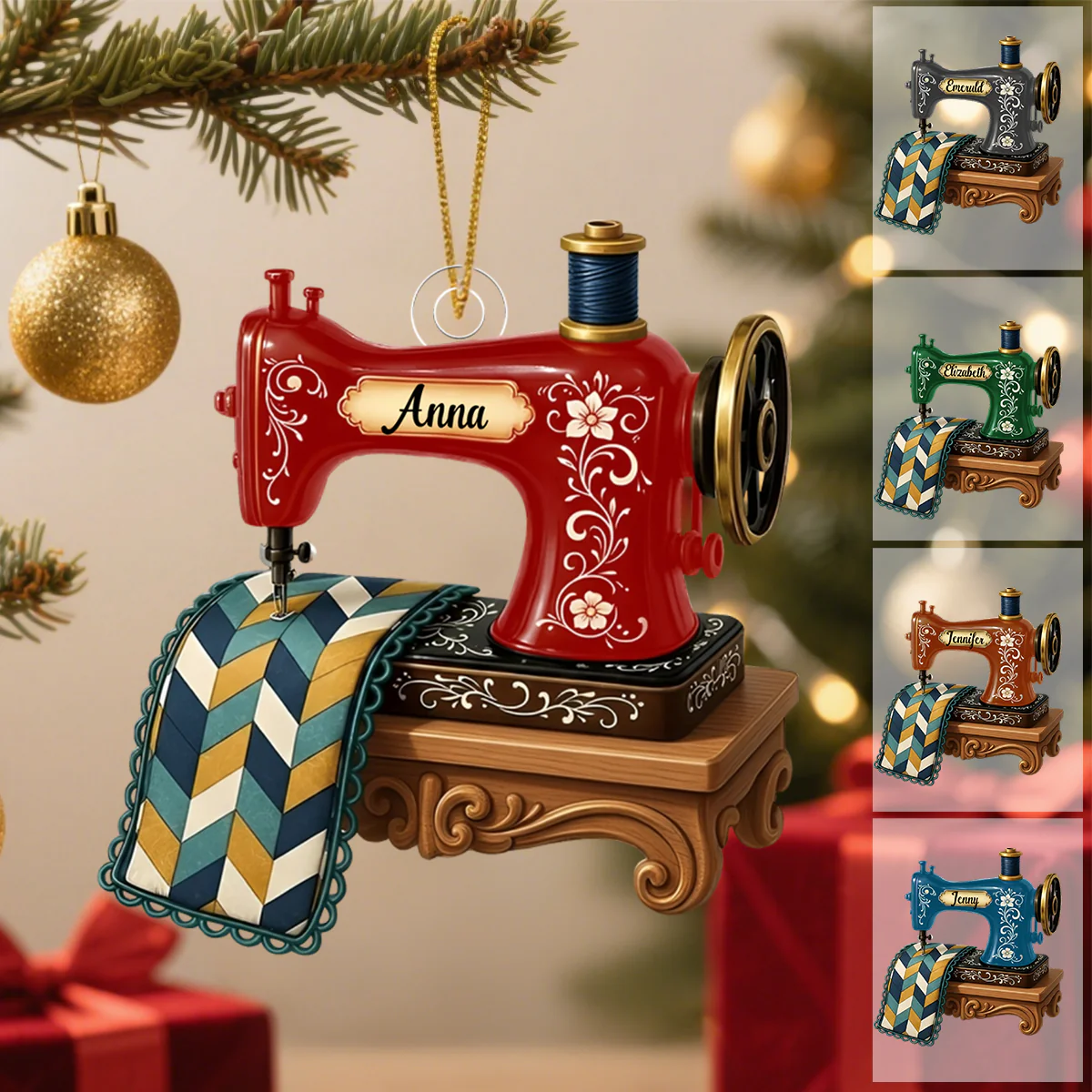 Personalized Sewing Machine Acrylic Ornament, Sewing Lover Keepsake, Crafter Gift - Image 7