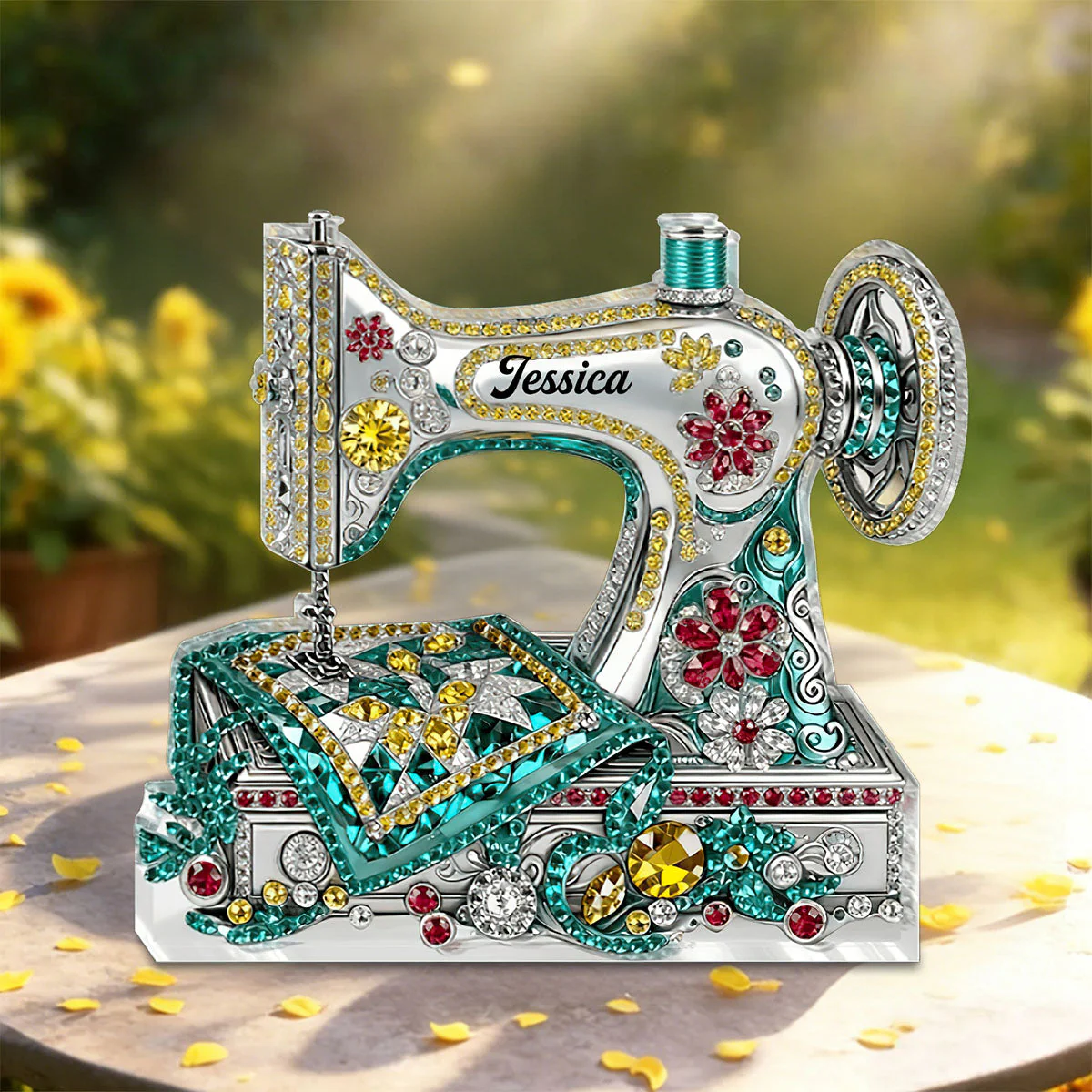 Personalized Sewing Machine Shaped Acrylic Plaque - Gift for Mom, Grandma & Daughter - Image 5