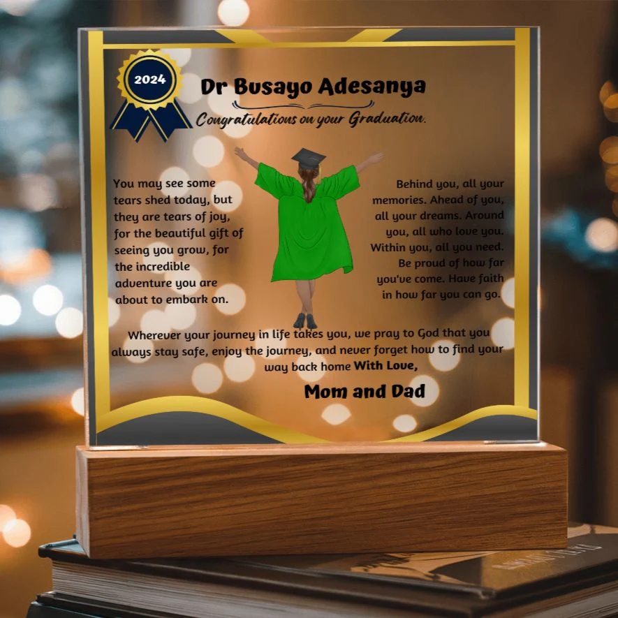 Personalized Shiny Acrylic Plaque for Graduation, The Unforgettable and Exclusive Keepsake - Image 2