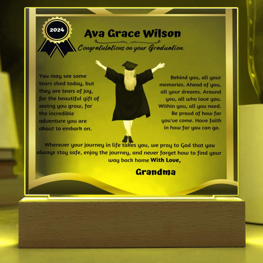 Personalized Shiny Acrylic Plaque for Graduation, The Unforgettable and Exclusive Keepsake - Image 3