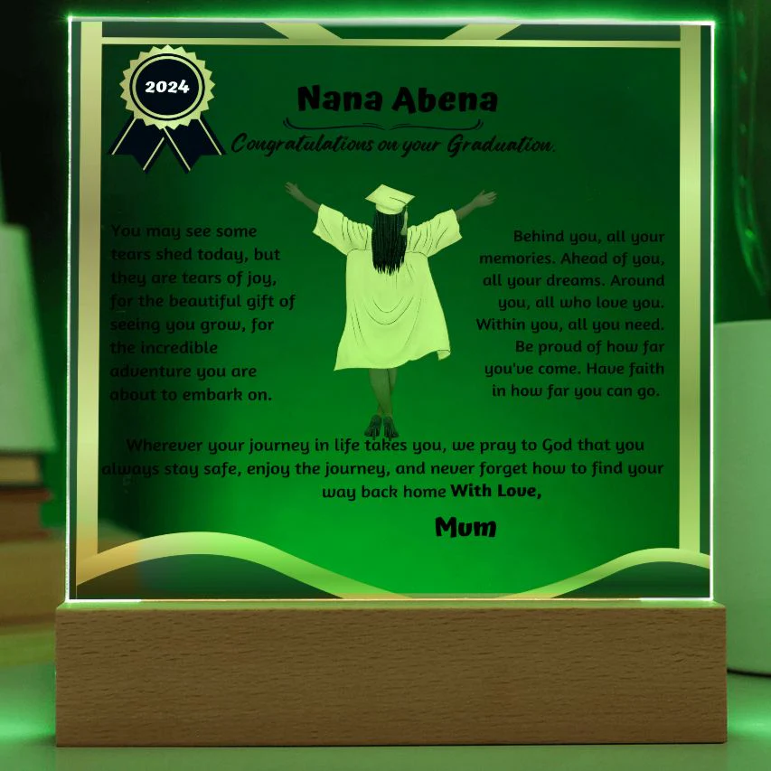 Personalized Shiny Acrylic Plaque for Graduation, The Unforgettable and Exclusive Keepsake - Image 4