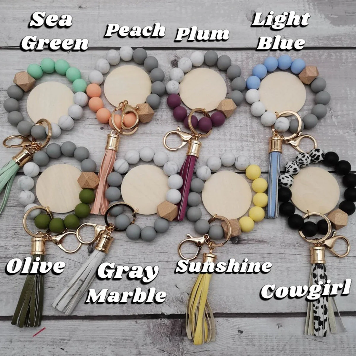 Personalized Silicone Wristlet Keychain Bracelet - Image 2